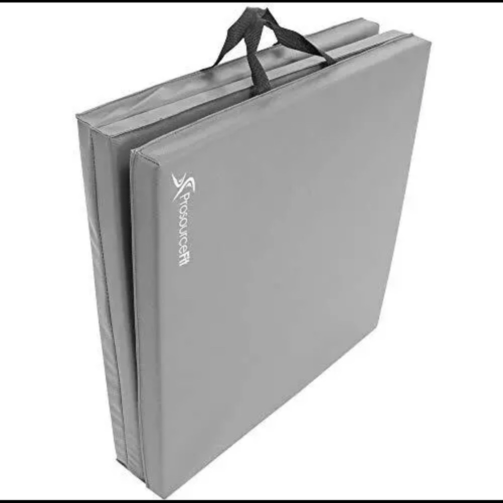 ProsourceFit Tri Fold Folding Exercise Mat with Carrying Handles 6-Feet Length